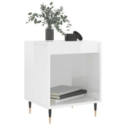Berkfield Home Bedside Cabinets 2 pcs High Gloss White 40x35x50 cm Engineered Wood - Size: 40 x 35 x 50 cm - thumbnail 3