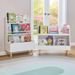 Liberty House Toys Bookcase & Toy Storage Cabinet in White - thumbnail 4