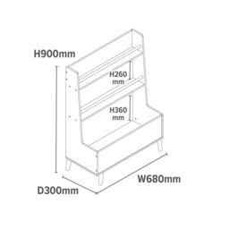 Liberty House Toys Bookcase & Toy Storage Cabinet in White - thumbnail 6