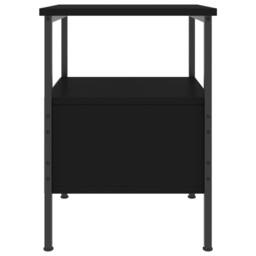Berkfield Home Bedside Cabinet Black 34x36x50 cm Engineered Wood - Size: 34 x 36 x 50 cm - thumbnail 7