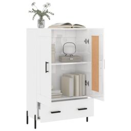 Berkfield Home Highboard High Gloss White 69.5x31x115 cm Engineered Wood - thumbnail 4