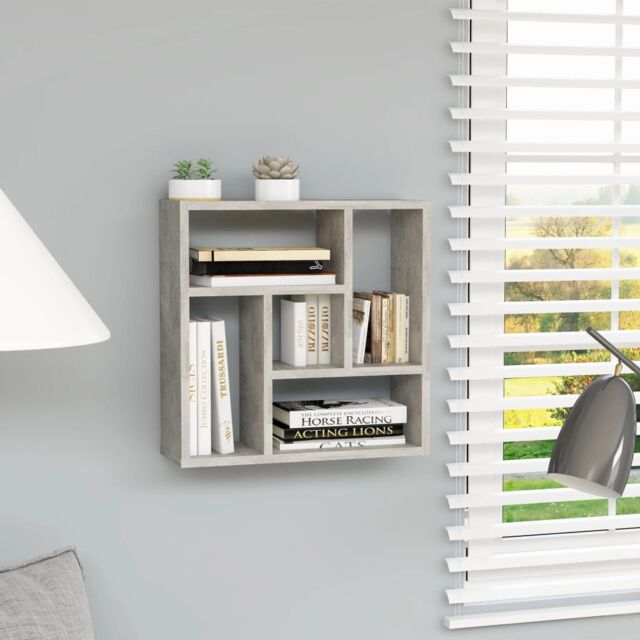 Berkfield Home Wall Shelf Concrete Grey 45.1x16x45.1 cm Engineered Wood - image 1