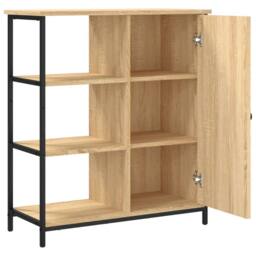 Berkfield Home Sideboard Sonoma Oak 70x30x80 cm Engineered Wood in Brown - Size: 70 x 30 x 80 cm - thumbnail 5