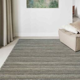 The Rug Shop UK Beige Luxurious Modern Easy to clean Machine Made Striped Area Rug - Size: 160 cm x 230 cm - thumbnail 1