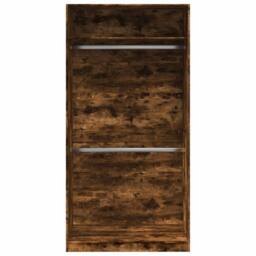 Berkfield Home Wardrobe Smoked Oak 100x50x200 cm Engineered Wood in Brown - Size: 100 x 50 x 200 cm - thumbnail 4