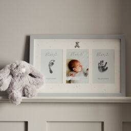 Bambino by Juliana Hand & Foot Print Frame with Ink Pad in White - thumbnail 1