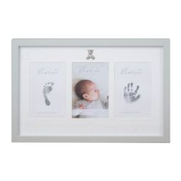 Bambino by Juliana Hand & Foot Print Frame with Ink Pad in White - thumbnail 2
