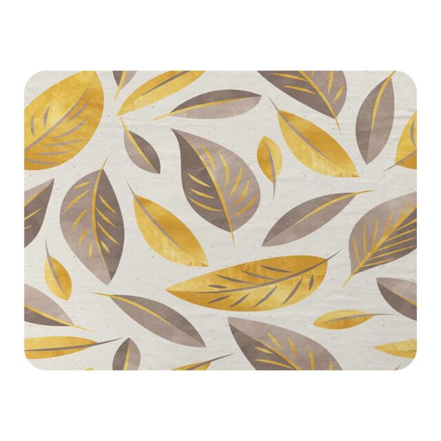 Benjamin Tate Design Botanical Gold & Purple Leaf Blanket in Natural - Size: 120 cm x 150 cm - image 1