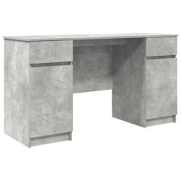 Berkfield Home Modern Desk Concrete Grey 140x49x76 cm Engineered Wood - Size: 140 x 49 x 76 cm - thumbnail 3