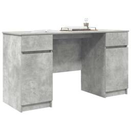 Berkfield Home Modern Desk Concrete Grey 140x49x76 cm Engineered Wood - Size: 140 x 49 x 76 cm - thumbnail 1