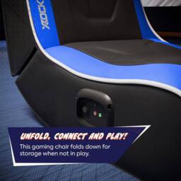 X Rocker Shadow 2.0 Audio Floor Rocker Gaming Chair for Kids in Blue - thumbnail 3