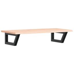 Berkfield Home Basin Shelf Wall Mounted Steel & Solid Wood Oak in Brown