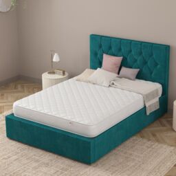 Catherine Lansfield Cloud Embrace Spring Foam Hybrid Mattress in White - Size: Small Double - thumbnail 1