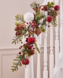 Dibor Country Hedgerow Xmas Table Decoration Christmas Garland 1.8m - Size: Large - thumbnail 2