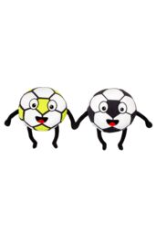 Catherine Lansfield 'Forever Together Football' Magnetic Hands Cushions in White - thumbnail 4