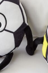 Catherine Lansfield 'Forever Together Football' Magnetic Hands Cushions in White - thumbnail 3