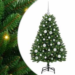 Berkfield Home Elegant Artificial Christmas Tree with Stand Green 120 cm PVC and - thumbnail 3