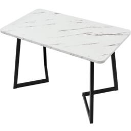 ModernLuxe Dining table for 4 to 6 places - black & white - Size: 120 cm x 70 cm - thumbnail 8
