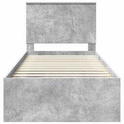 Berkfield Home Bed Frame with Headboard Concerte 90 x 200 cm Solid Pine Wood in Grey - thumbnail 7