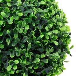 Berkfield Home Lush Artificial Boxwood Plants 2 pcs with Pots Ball Shaped Green 27 cm - thumbnail 4