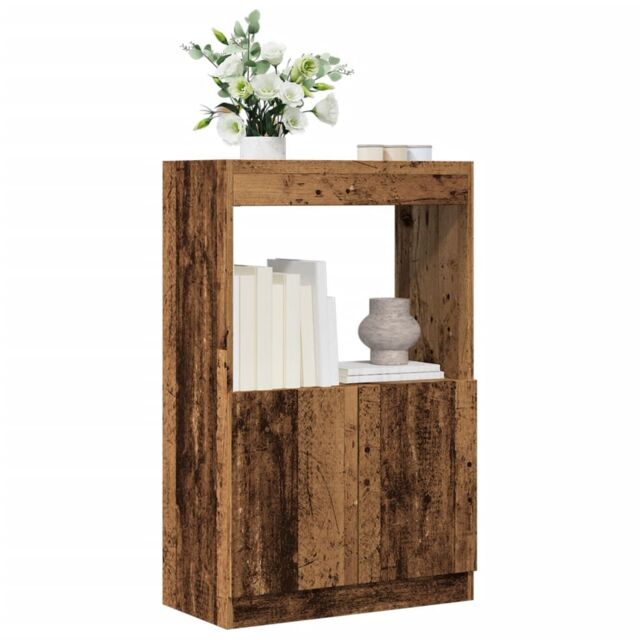 Berkfield Home Highboard Old Wood 63x33x100 cm Engineered Wood in Brown - Size: 63 x 33 x 100 cm - image 1