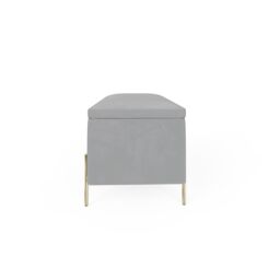 GFW Mystica Velvet Storage Ottoman in Grey - thumbnail 7