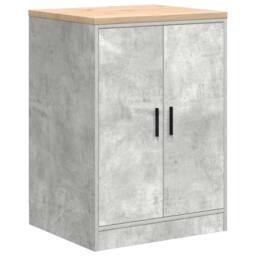Berkfield Home Garage Storage Cabinet Concrete Grey 60x51x85 cm Solid Wood Pine - Size: 60 x 51 x 85 cm