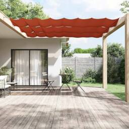 Berkfield Home Vertical Awning Terracotta 100x1200 cm Oxford Fabric in Burnt Orange - thumbnail 2