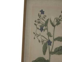 Sostter Borage Linen Wall Art with Beaded Wooden Frame in Natural - thumbnail 2