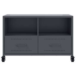 Berkfield Home TV Cabinet Anthracite 68x39x43.5 cm Steel in Charcoal - thumbnail 6