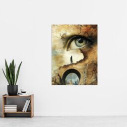 "Artery8 Lost in a Dream Surrealism Conceptual Art Wall Art Print in Beige - Size: W12"" x H16""" - thumbnail 4