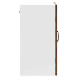 Berkfield Home Kitchen Wall Cabinet with Glass Door Kalmar Smoked Oak Engineered Wood in Brown - thumbnail 8