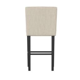 Lemon Pavilion Furniture Shay Winged Indoor Dining Chair without Arms - Linen Blend/Rubber Wood in Beige - thumbnail 4