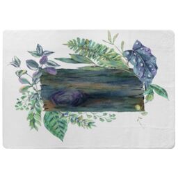 Benjamin Tate Design Green Leaves Board Designer Rug in Natural - Size: Large - thumbnail 1