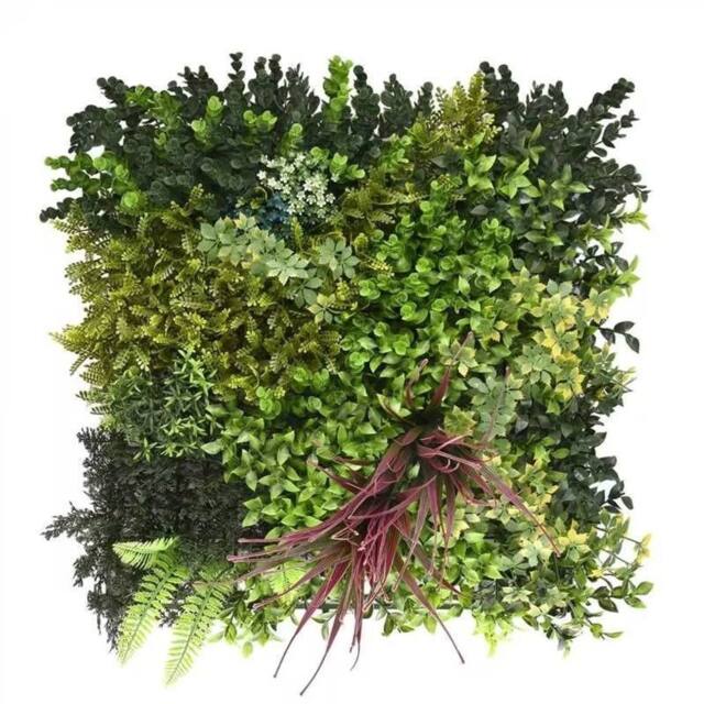 Ark Mat Purple Strand Artificial Plant Wall Panel 50x50cm - Indoor & Outdoor in Green - Size: 50x50 cm - image 1
