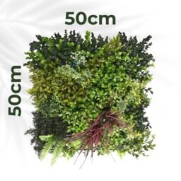 Ark Mat Purple Strand Artificial Plant Wall Panel 50x50cm - Indoor & Outdoor in Green - Size: 50x50 cm - thumbnail 2