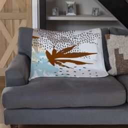 Benjamin Tate Design Japanese Maple Leaves Blanket in Natural - Size: 120 cm x 150 cm - thumbnail 2