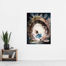 "Artery8 Wall Art Print Alice In Wonderland Watercolour Rabbit Hole Whimsical Magical Adventure Painting Poster - Size: W24"" x H32""" - thumbnail 4