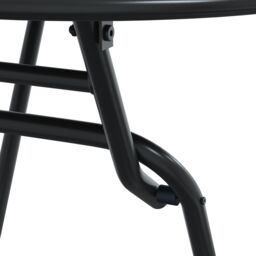 Berkfield Home 3 Piece Folding Bistro Set Anthracite Steel - thumbnail 9