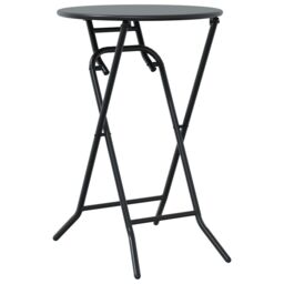 Berkfield Home 3 Piece Folding Bistro Set Anthracite Steel - thumbnail 6