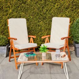 icon Outdoor High Back Seat Cushion Stone in Beige - thumbnail 4