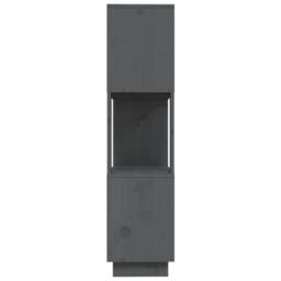Berkfield Home Beautiful Book Cabinet/Room Divider Grey 80x25x101 cm Solid Wood Pine - Size: 80 x 25 x 101 cm - thumbnail 6