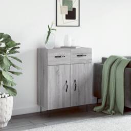 Berkfield Home Sideboard Grey Sonoma 69.5x34x90 cm Engineered Wood - thumbnail 2