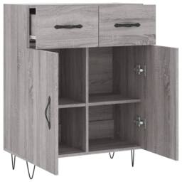 Berkfield Home Sideboard Grey Sonoma 69.5x34x90 cm Engineered Wood - thumbnail 5