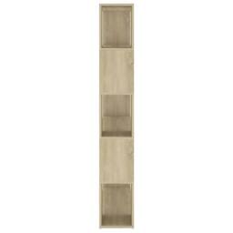 Berkfield Home Classic Book Cabinet Room Divider Sonoma Oak 100x24x155 cm Engine in Brown - Size: 100 x 24 x 155 cm - thumbnail 4