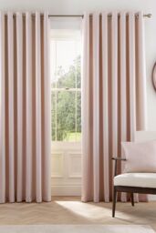 Helena Springfield 'Eden' Woven Lined Curtains in Light Pink - Size: 167 cm width x 228 cm drop - thumbnail 1