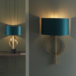 Netlighting 'TRENTO' Dimmable Stylish Contemporary Indoor Décor Fabric Wall Lamp in Gold - thumbnail 4