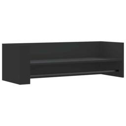 Berkfield Home Wall Shelf Black 100x35x30.5 cm Engineered Wood - thumbnail 3