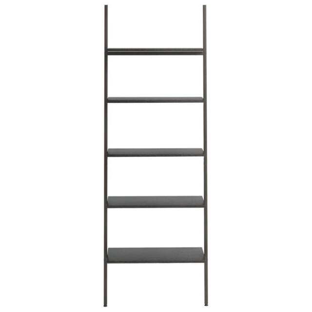 Berkfield Home Practical 5-Tier Leaning Shelf Black 64x34x185.5 cm - image 1