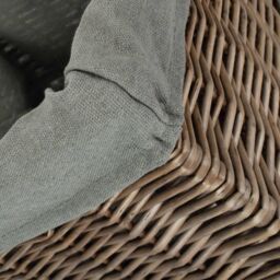 Red Hamper Set of 2 Square Antique Wash Lined Storage Basket in Grey - thumbnail 5